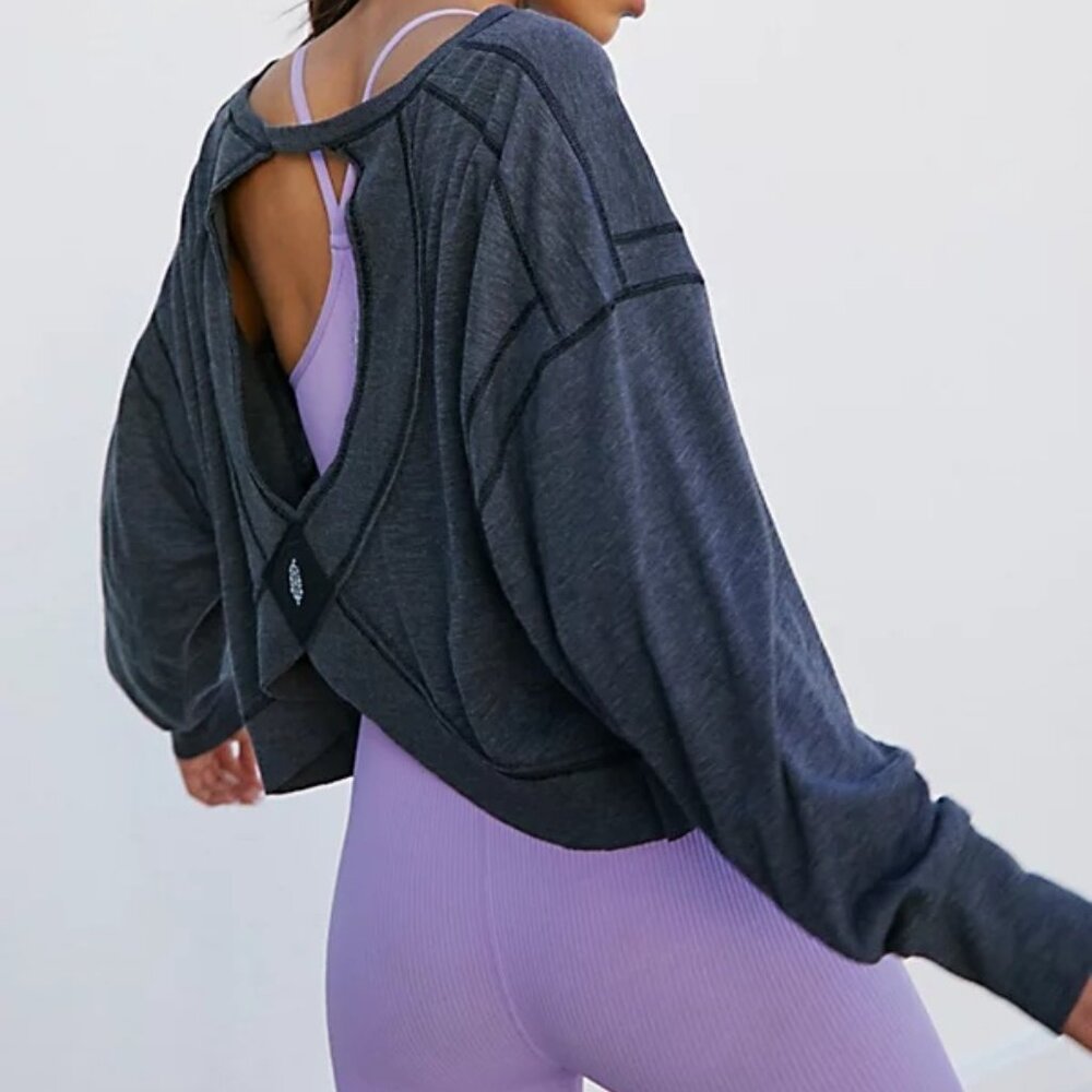 FP Movement My Time Layer Women's Clothing Black :Cotton/Polyester New With tag - Picture 2 of 3